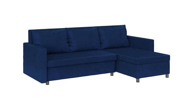 Wego 3 Seater LHS Sofa cum Bed with Storage (Navy Blue) by Urban Ladder - Front View Design 1 - 657272