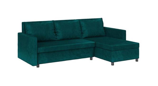 Wego 3 Seater LHS Sofa cum Bed with Storage (Teal Blue) by Urban Ladder - Front View Design 1 - 657273