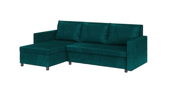 Wego 3 Seater RHS Sofa cum Bed with Storage (Teal Blue) by Urban Ladder - Front View Design 1 - 657277