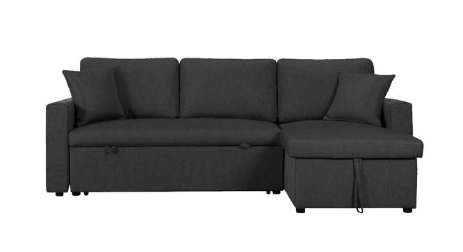 Doozy 3 Seater Sofa cum Bed with Storage (Dark Grey) by Urban Ladder - Front View Design 1 - 657279