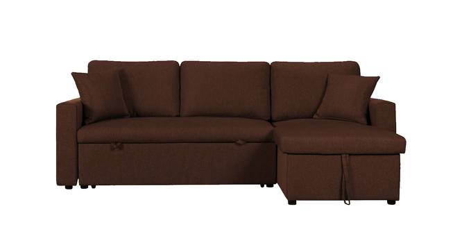 Doozy 3 Seater Sofa cum Bed with Storage (Brown) by Urban Ladder - Front View Design 1 - 657280