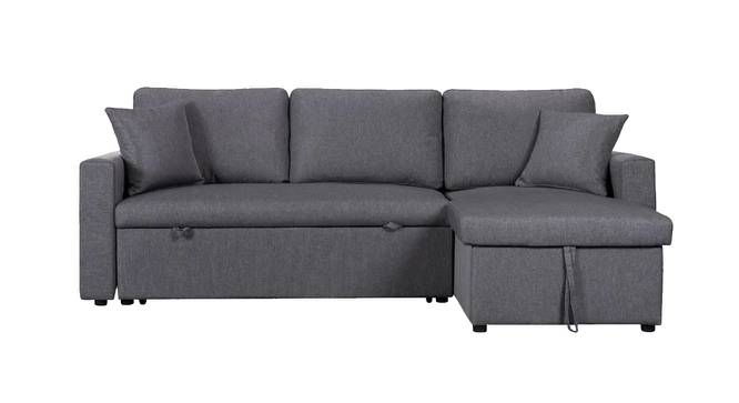 Doozy 3 Seater Sofa cum Bed with Storage (Grey) by Urban Ladder - Front View Design 1 - 657283