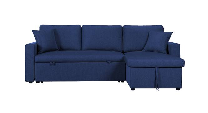 Doozy 3 Seater Sofa cum Bed with Storage (Navy Blue) by Urban Ladder - Front View Design 1 - 657284
