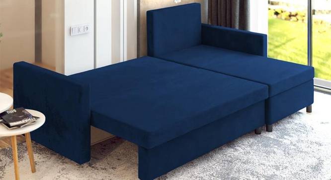 Wego 3 Seater LHS Sofa cum Bed with Storage (Navy Blue) by Urban Ladder - Cross View Design 1 - 657286