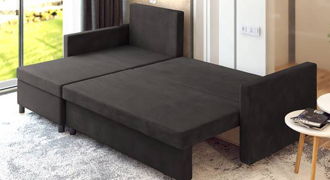 Wego 3 Seater RHS Sofa cum Bed with Storage (Dark Brown) by Urban Ladder - Cross View Design 1 - 657289