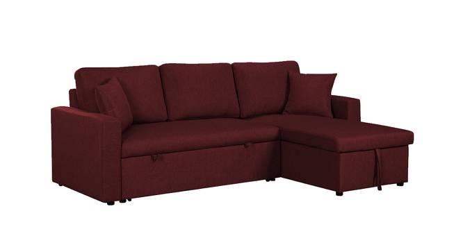 Doozy 3 Seater Sofa cum Bed with Storage (Maroon) by Urban Ladder - Cross View Design 1 - 657295