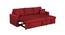Doozy 3 Seater Sofa cum Bed with Storage (Red) by Urban Ladder - Design 1 Side View - 657310