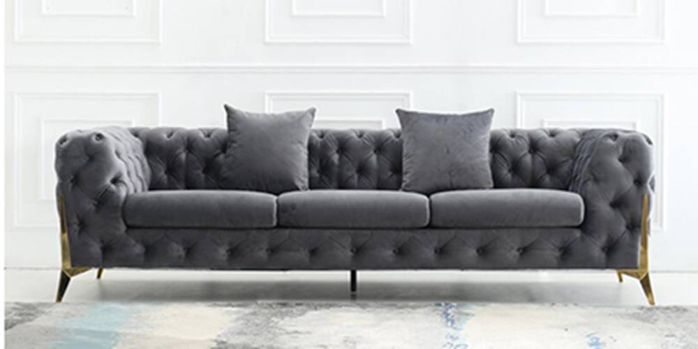 Norman Fabric Sofa - Grey by Urban Ladder - - 