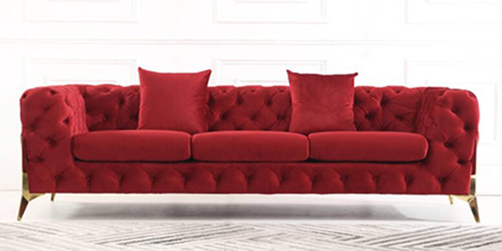 Norman Fabric Sofa - Red by Urban Ladder - - 