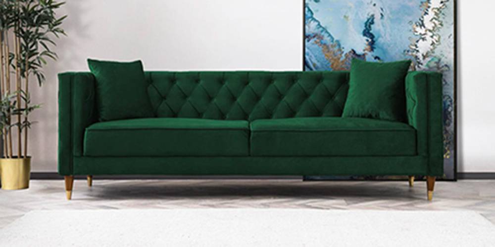 Haruko Fabric Sofa - Green by Urban Ladder - - 
