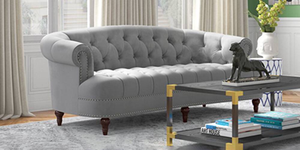 Cornal Fabric Sofa - Grey by Urban Ladder - - 