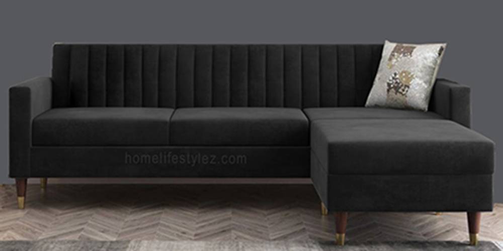 Deeplac Sectional Fabric Sofa - Maroon by Urban Ladder - - 