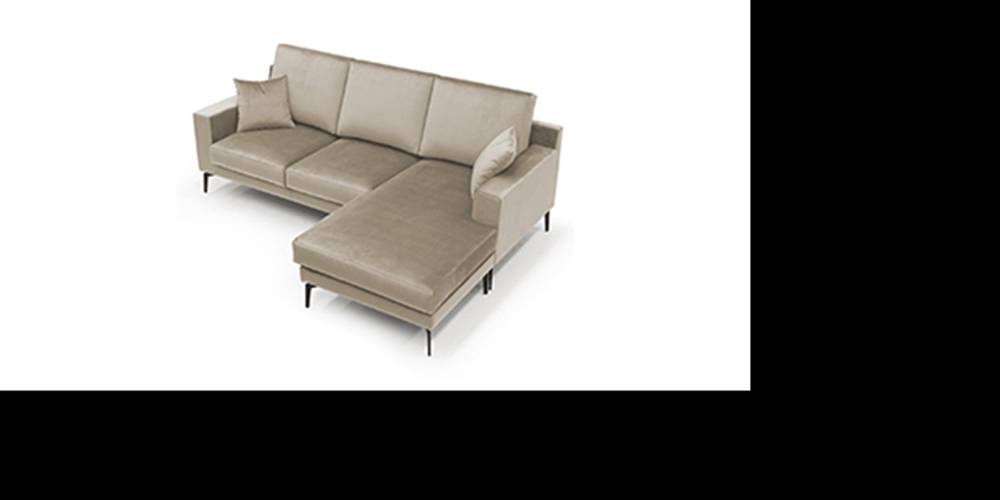 Brezza Sectional Fabric Sofa - Grey by Urban Ladder - - 