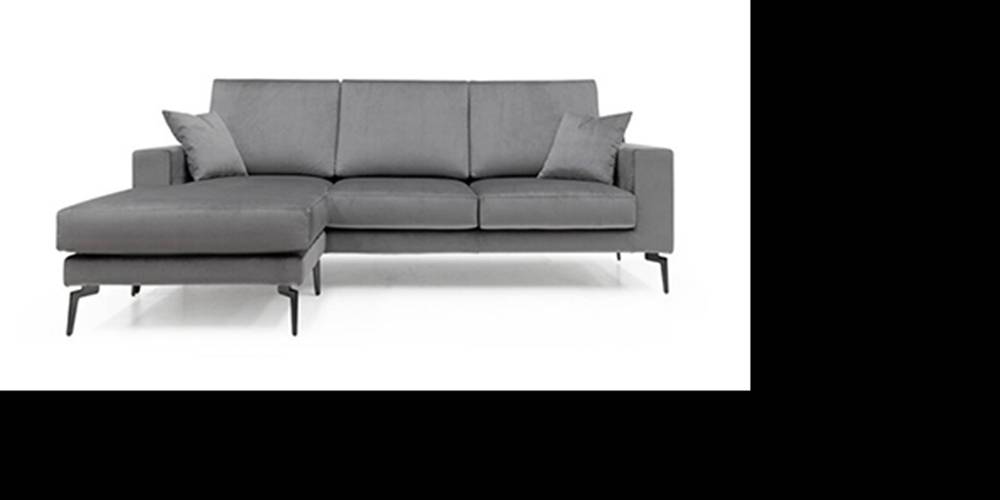 Brezza Sectional Fabric Sofa - Dark Grey by Urban Ladder - - 