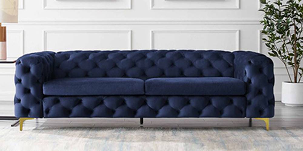 Cherish Fabric Sofa (Navy Blue) Urban Ladder