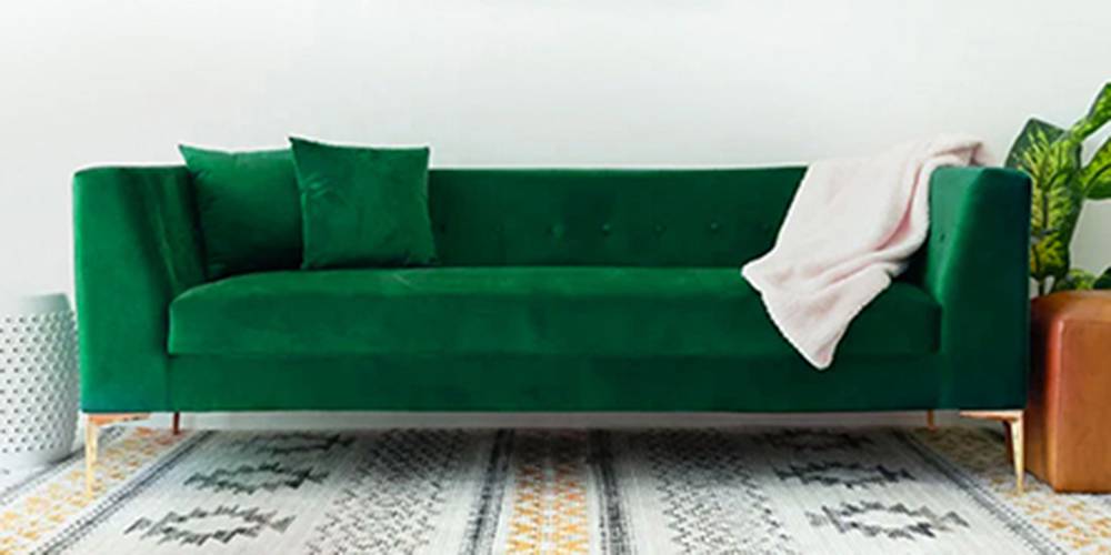 Alpha Fabric Sofa - Green by Urban Ladder - - 