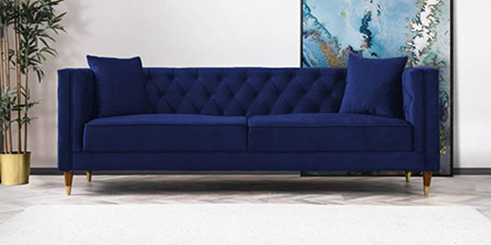Haruko Fabric Sofa - Navy Blue by Urban Ladder - - 