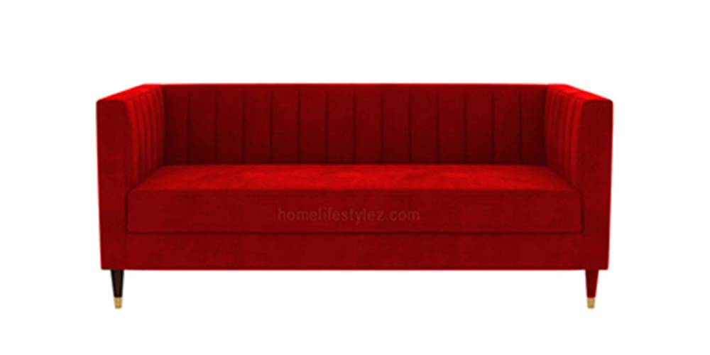 Loris Fabric Sofa - Red by Urban Ladder - - 