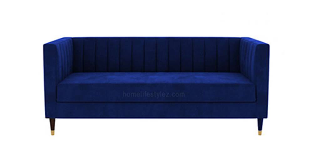 Loris Fabric Sofa - Navy Blue by Urban Ladder - - 