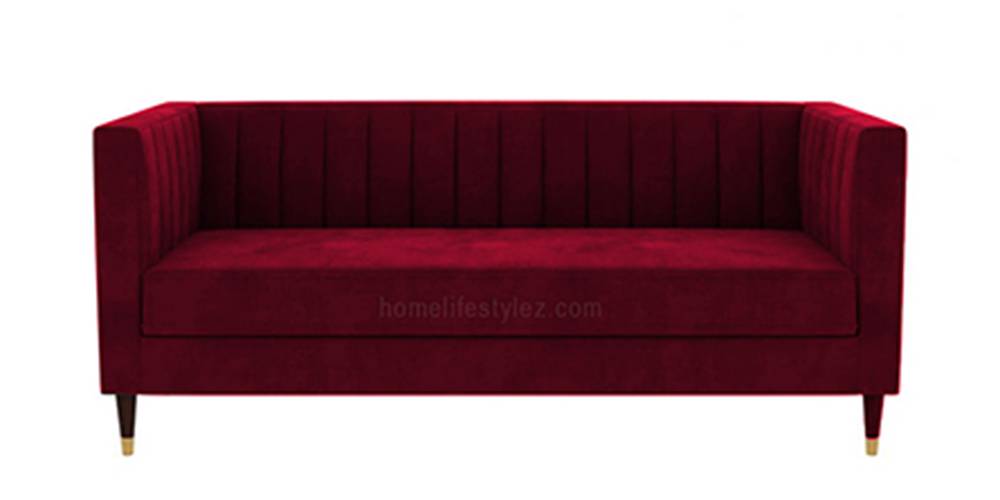 Loris Fabric Sofa - Maroon by Urban Ladder - - 