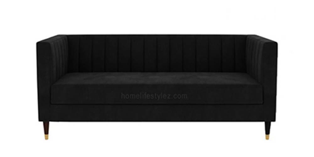 Loris Fabric Sofa - Black by Urban Ladder - - 