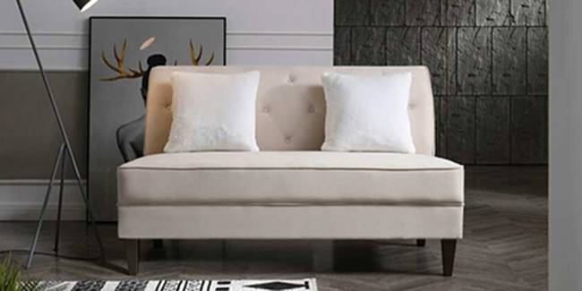 Seltos Fabric Sofa - Cream (Cream, 2-seater Custom Set - Sofas, None Standard Set - Sofas, Fabric Sofa Material, Regular Sofa Size, Regular Sofa Type)