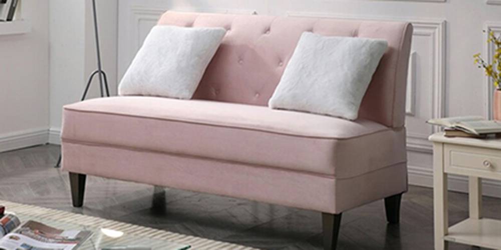 Seltos Fabric Sofa - Pink by Urban Ladder - - 