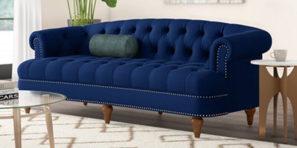 Cornal Fabric Sofa - Navy Blue by Urban Ladder - - 