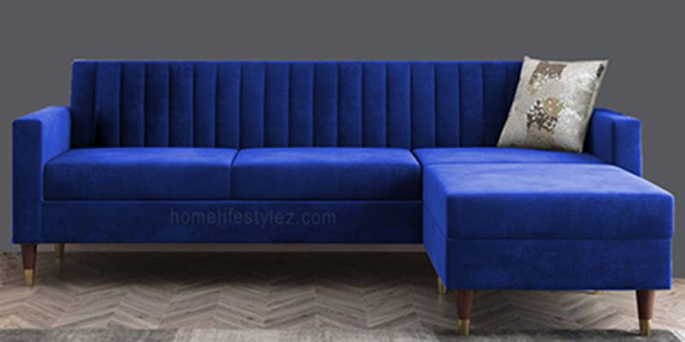 Deeplac Sectional Fabric Sofa - Red by Urban Ladder - - 