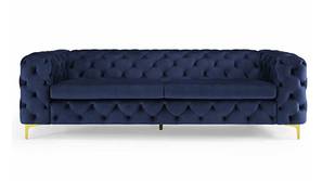 Cherish Fabric Sofa (Navy Blue)