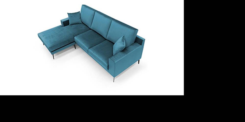 Brezza Sectional Fabric Sofa - Turquoise light by Urban Ladder - - 