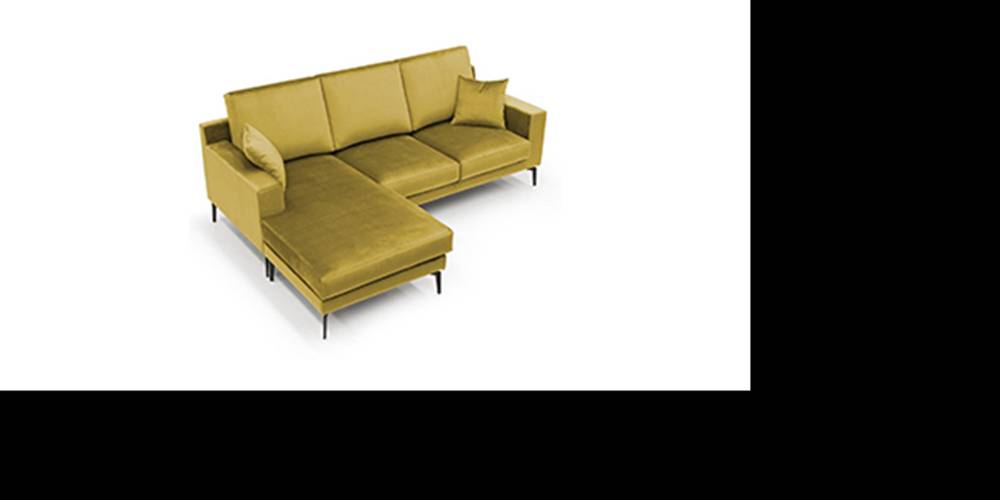 Brezza Sectional Fabric Sofa - Yellow by Urban Ladder - - 