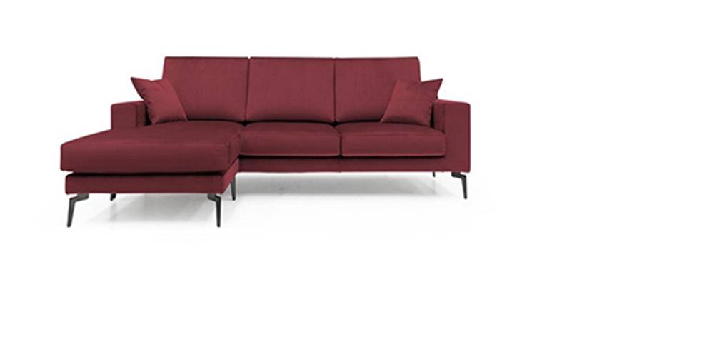 Brezza Sectional Fabric Sofa - Maroon by Urban Ladder - - 