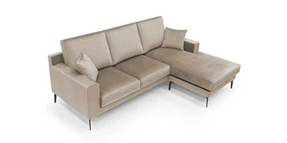 Brezza Sectional Fabric Sofa - Light Beige by Urban Ladder - - 