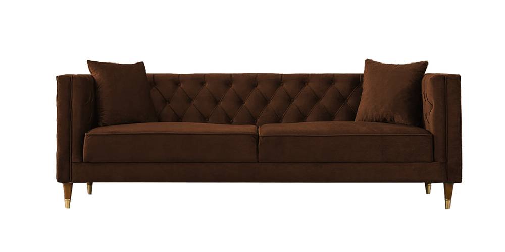 Haruko Fabric Sofa - Brown by Urban Ladder - - 