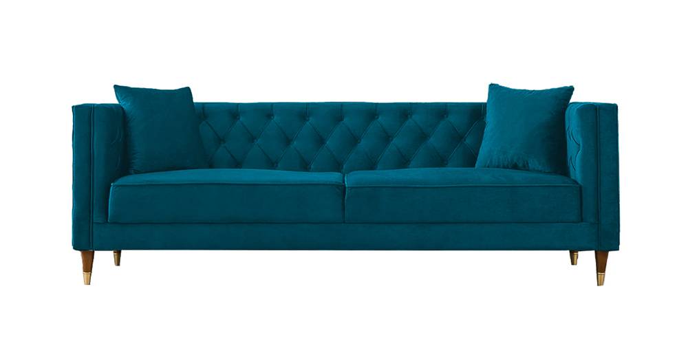 Haruko Fabric Sofa - Blue by Urban Ladder - - 
