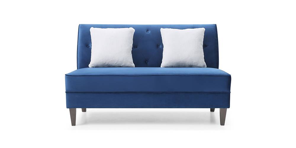 Seltos Fabric Sofa - Navy Blue by Urban Ladder - - 