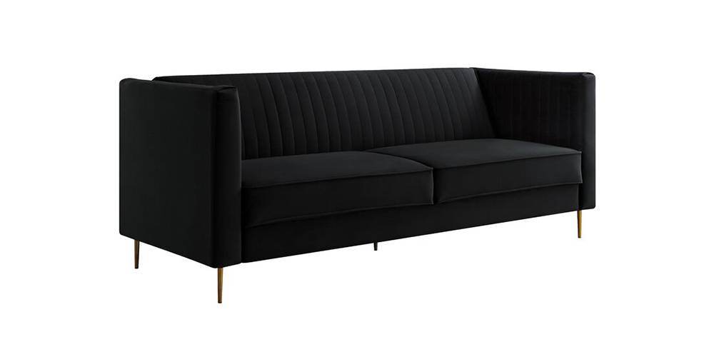 Vespa Fabric Sofa - Black by Urban Ladder - - 