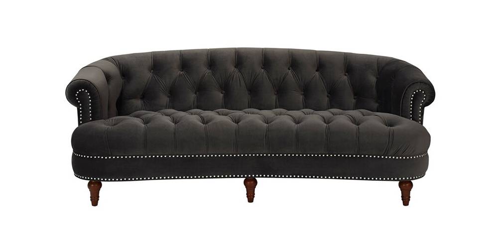 Cornal Fabric Sofa - Black by Urban Ladder - - 