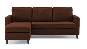 Monznij Sectional Fabric Sofa - Brown