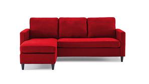 Monznij Sectional Fabric Sofa - Red