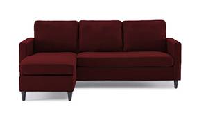 Monznij Sectional Fabric Sofa - Maroon
