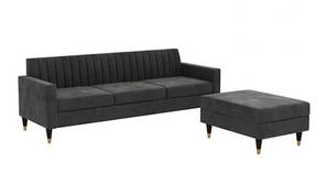 Deeplac Sectional Fabric Sofa (Grey)