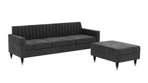 Deeplac Sectional Fabric Sofa - Grey