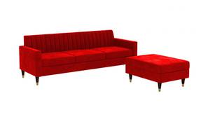 Deeplac Sectional Fabric Sofa (Red)