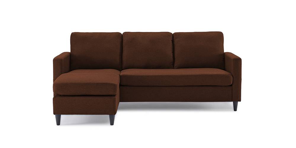 Monznij Sectional Fabric Sofa - Brown by Urban Ladder - - 