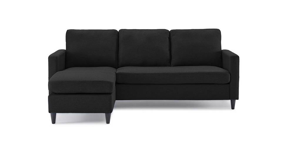 Monznij Sectional Fabric Sofa Black Urban Ladder