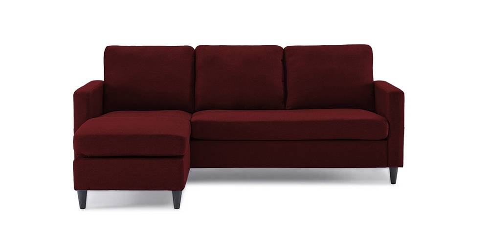 Monznij Sectional Fabric Sofa - Maroon by Urban Ladder - - 