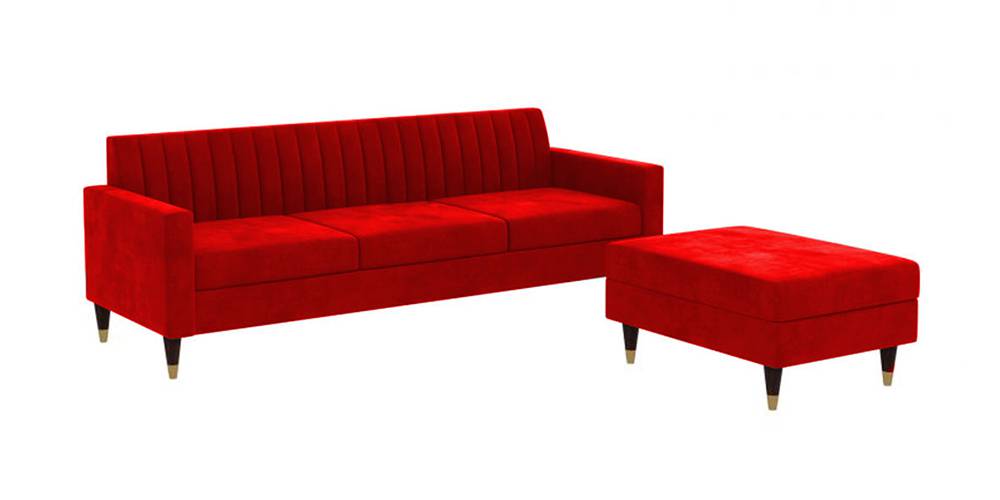 Deeplac Sectional Fabric Sofa - Green by Urban Ladder - - 