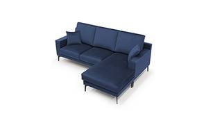 Brezza Sectional Fabric Sofa - Navy Blue